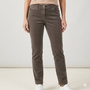Chicos Corduroy Gray Green Ankle Fitted Women's Jean Pants Chicos Size 2 (12/14)